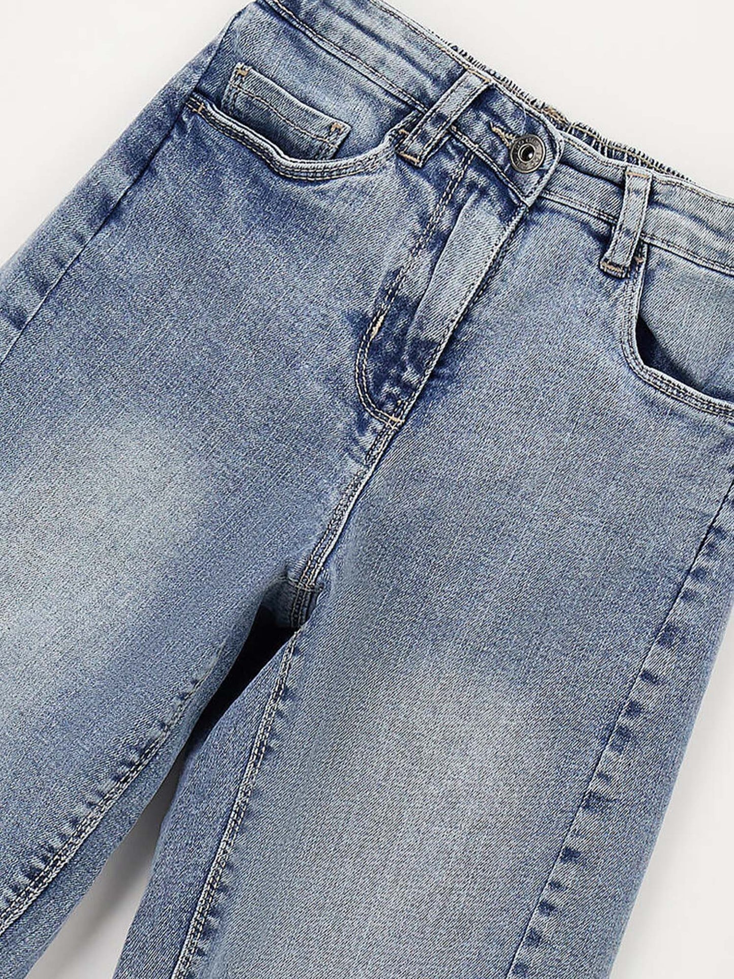 Jeans baggy in denim stretch unisex bambino Ido