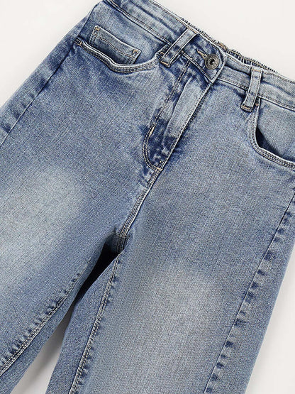 Jeans baggy in denim stretch unisex bambino Ido