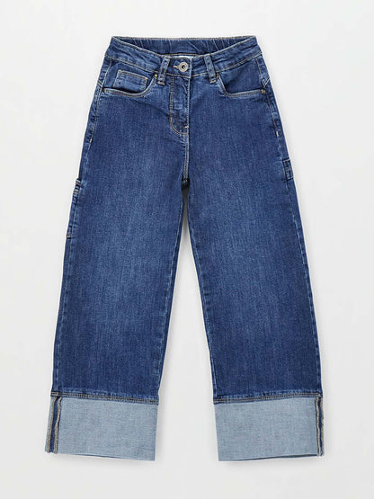 Jeans denim wide leg per unisex bambino Ido primavera estate