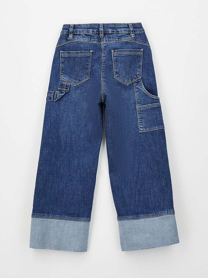 Jeans denim wide leg per unisex bambino Ido primavera estate