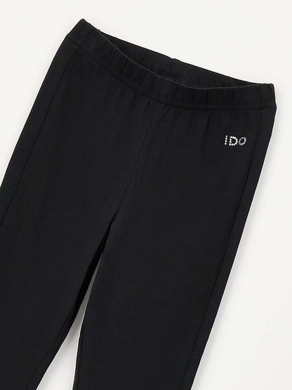 Leggings neri unisex bambino firmati Ido