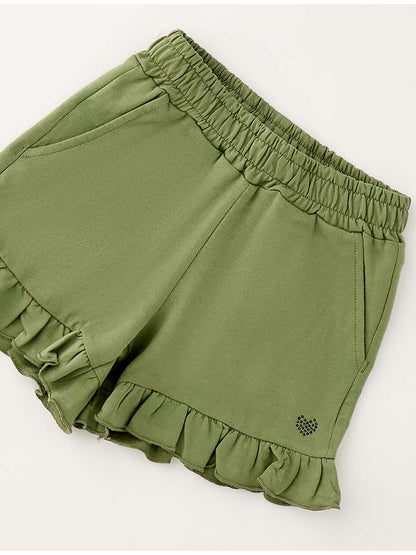 Shorts verdi in cotone per bambino unisex Ido