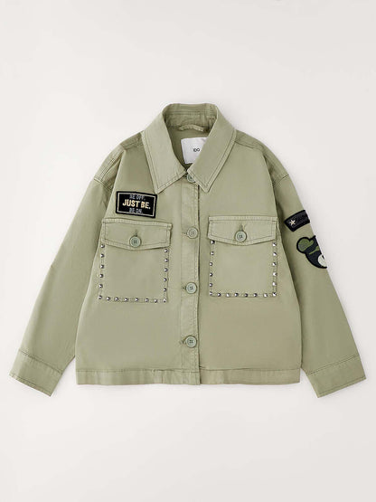 Giubbino camicia verde unisex bambino Ido per la primavera