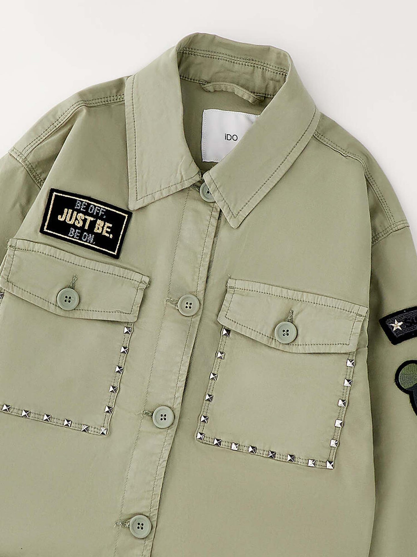 Giubbino camicia verde unisex bambino Ido per la primavera