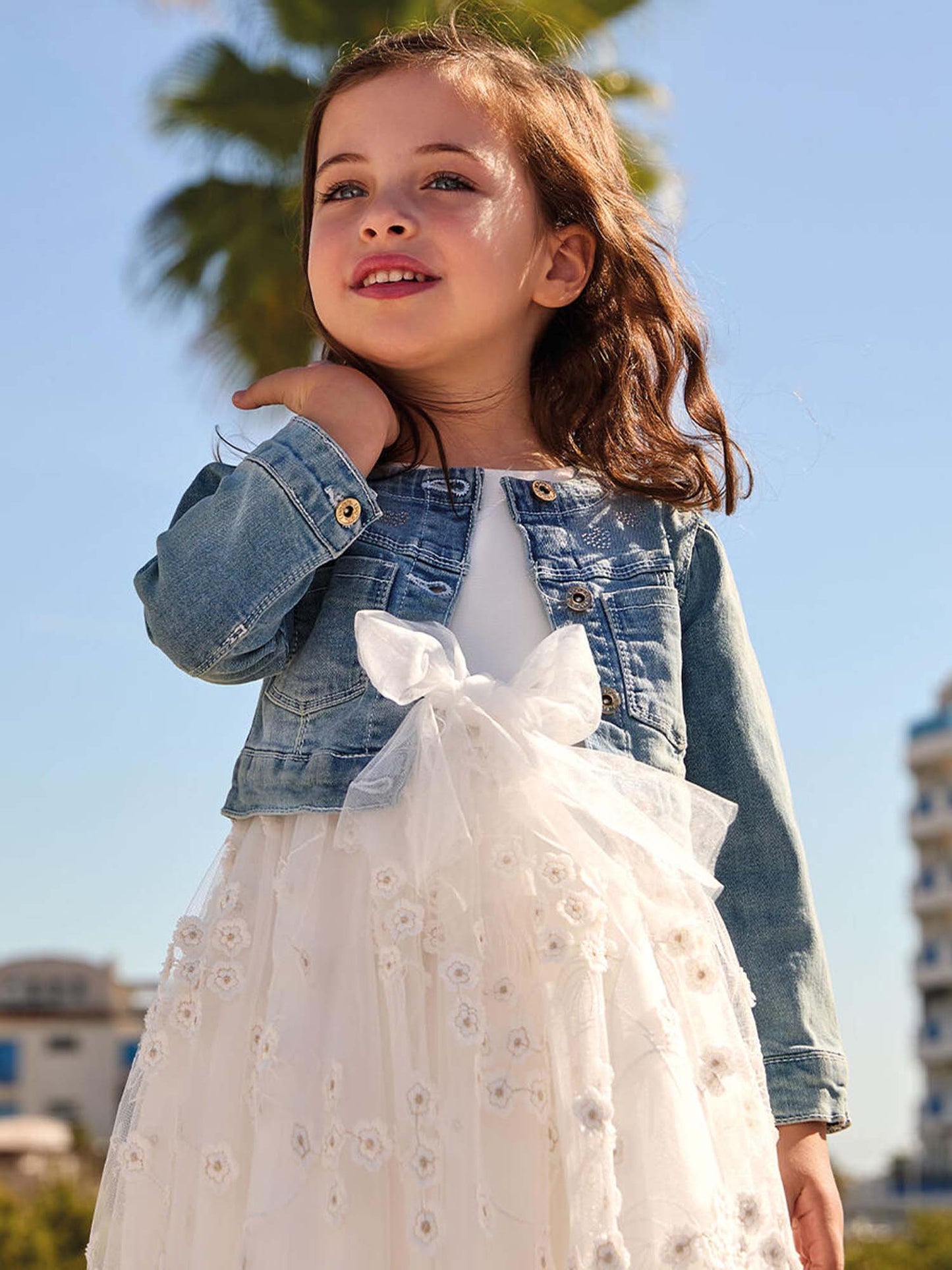 Giubbino denim unisex bambino Ido per primavera estate