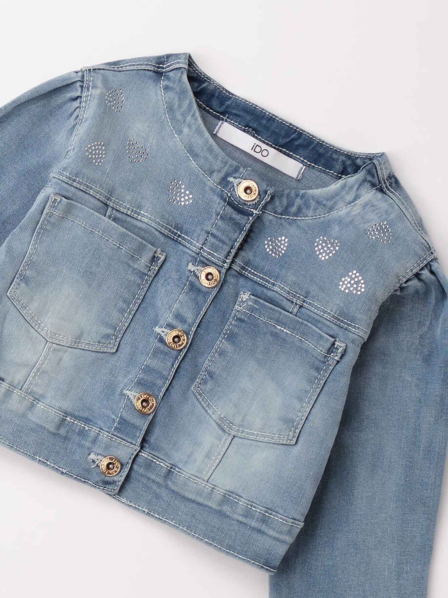 Giubbino denim unisex bambino Ido per primavera estate
