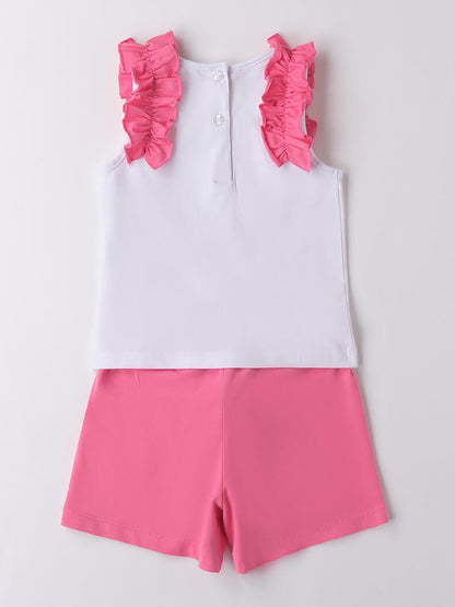 IDO TOP+SHORT - BIANCO ROSA