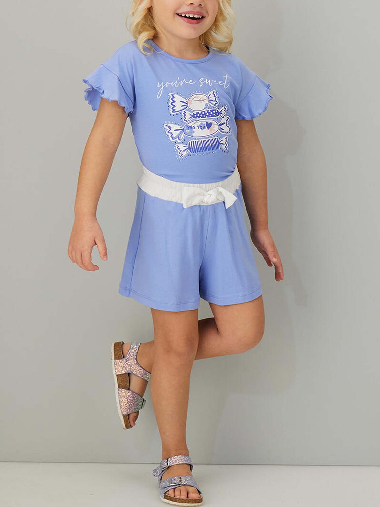 Completo unisex bambino lilla Ido per primavera-estate