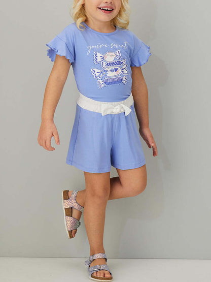Completo unisex bambino lilla Ido per primavera-estate