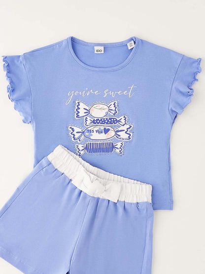 Completo unisex bambino lilla Ido per primavera-estate