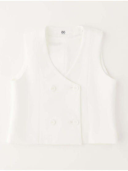 Ido gilet bianco unisex bambino per la primavera estate