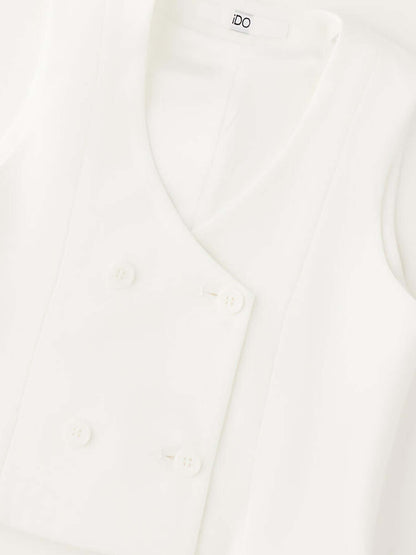Ido gilet bianco unisex bambino per la primavera estate