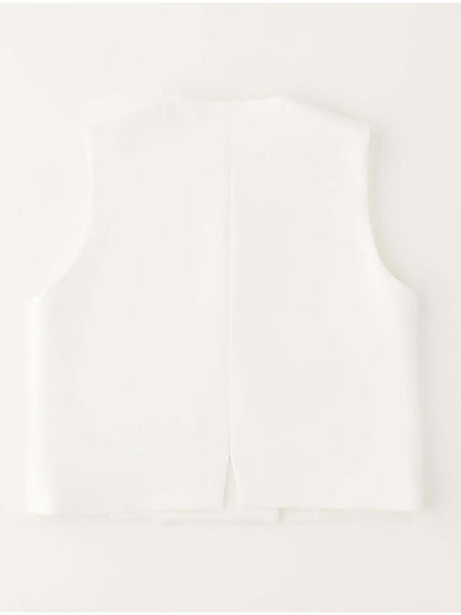 Ido gilet bianco unisex bambino per la primavera estate