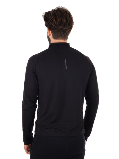 MAGLIA MANICHE LUNGHE RUNNING CUSCO ENERGETICS DA UOMO NERO