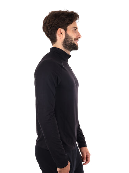 MAGLIA MANICHE LUNGHE RUNNING CUSCO ENERGETICS DA UOMO NERO
