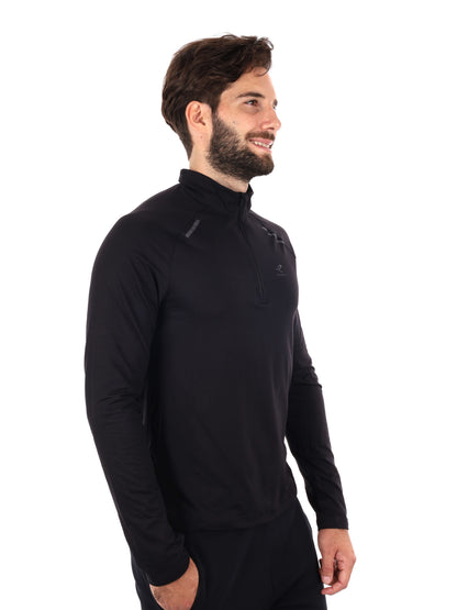 MAGLIA MANICHE LUNGHE RUNNING CUSCO ENERGETICS DA UOMO NERO