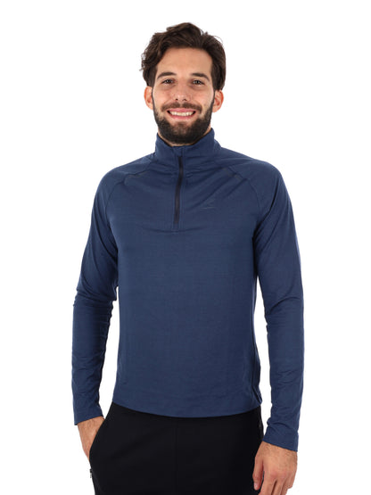 MAGLIA MANICHE LUNGHE RUNNING CUSCO ENERGETICS DA UOMO BLU
