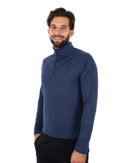 MAGLIA MANICHE LUNGHE RUNNING CUSCO ENERGETICS DA UOMO BLU