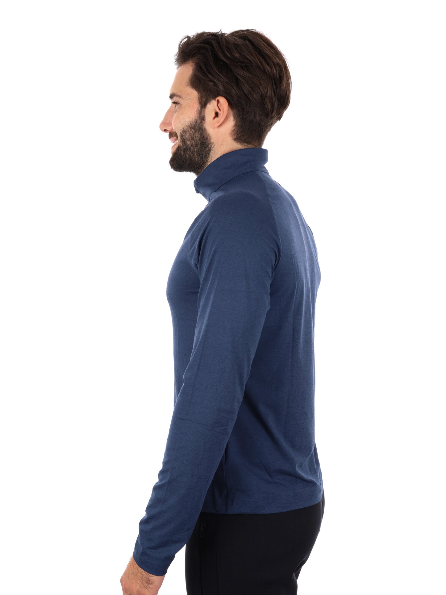 MAGLIA MANICHE LUNGHE RUNNING CUSCO ENERGETICS DA UOMO BLU