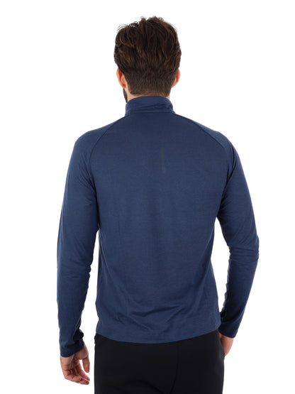 MAGLIA MANICHE LUNGHE RUNNING CUSCO ENERGETICS DA UOMO BLU
