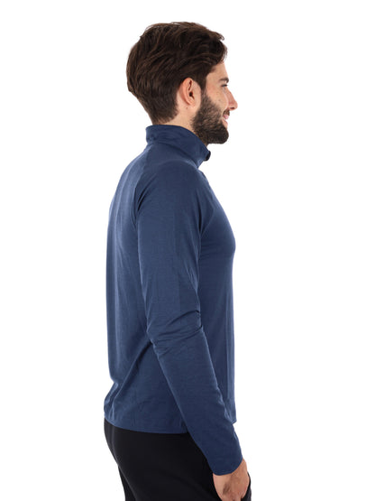 MAGLIA MANICHE LUNGHE RUNNING CUSCO ENERGETICS DA UOMO BLU