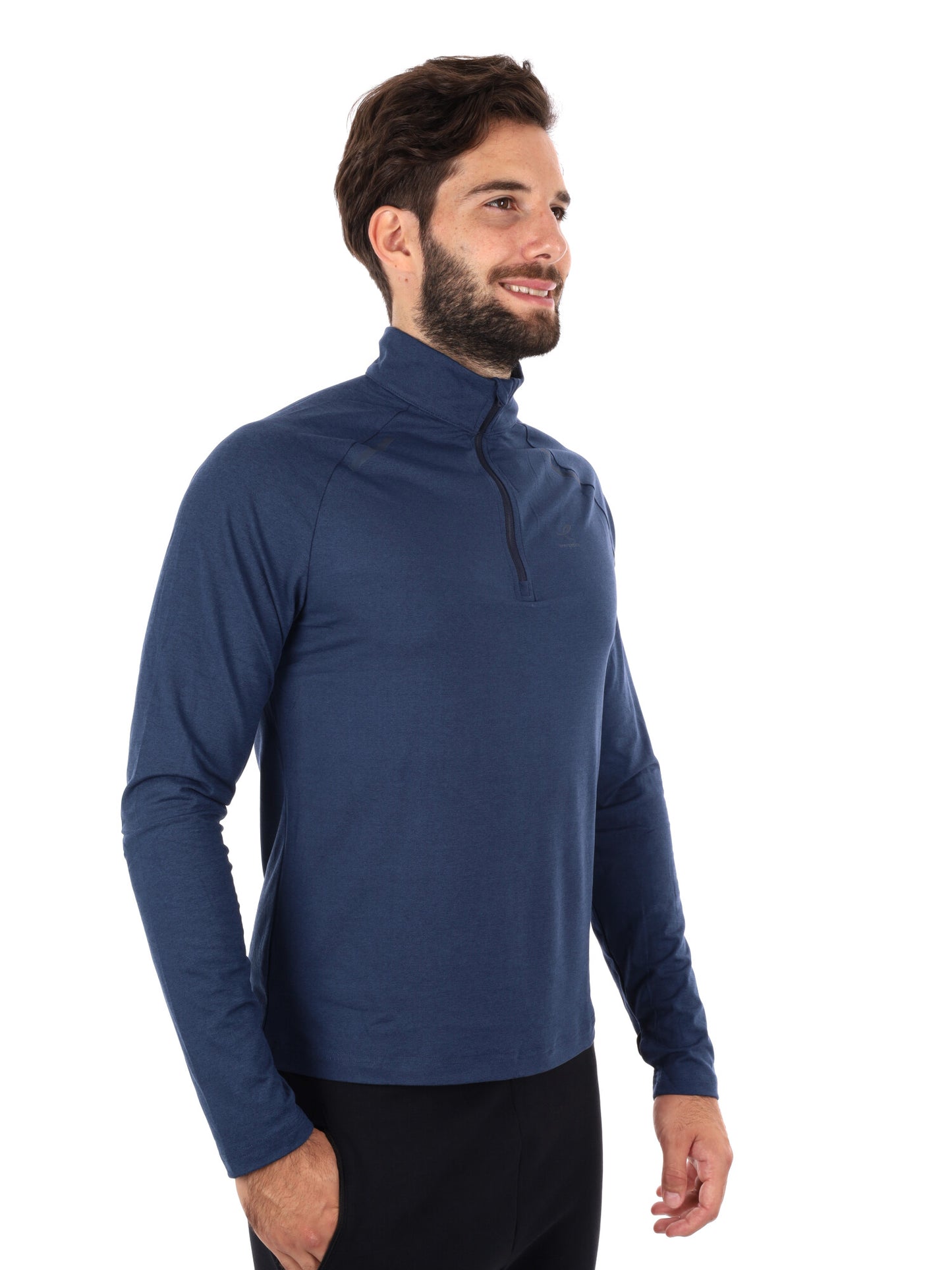 MAGLIA MANICHE LUNGHE RUNNING CUSCO ENERGETICS DA UOMO BLU