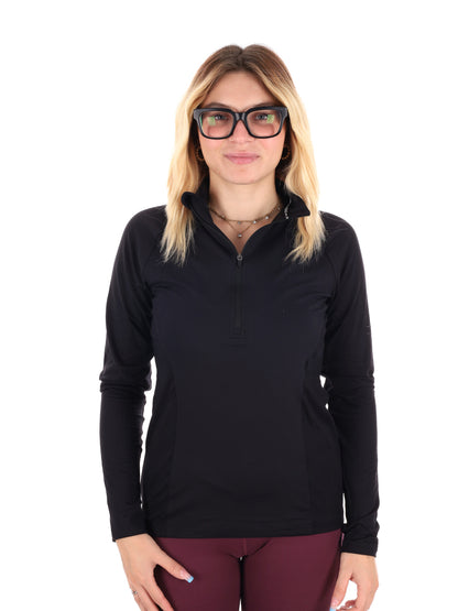 MAGLIA A MANCIHE LUNGHE RUNNING CUSCA ENERGETICS DA DONNA NERO