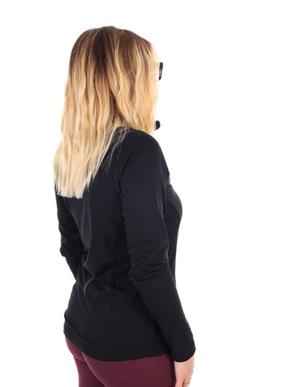 MAGLIA A MANCIHE LUNGHE RUNNING CUSCA ENERGETICS DA DONNA NERO