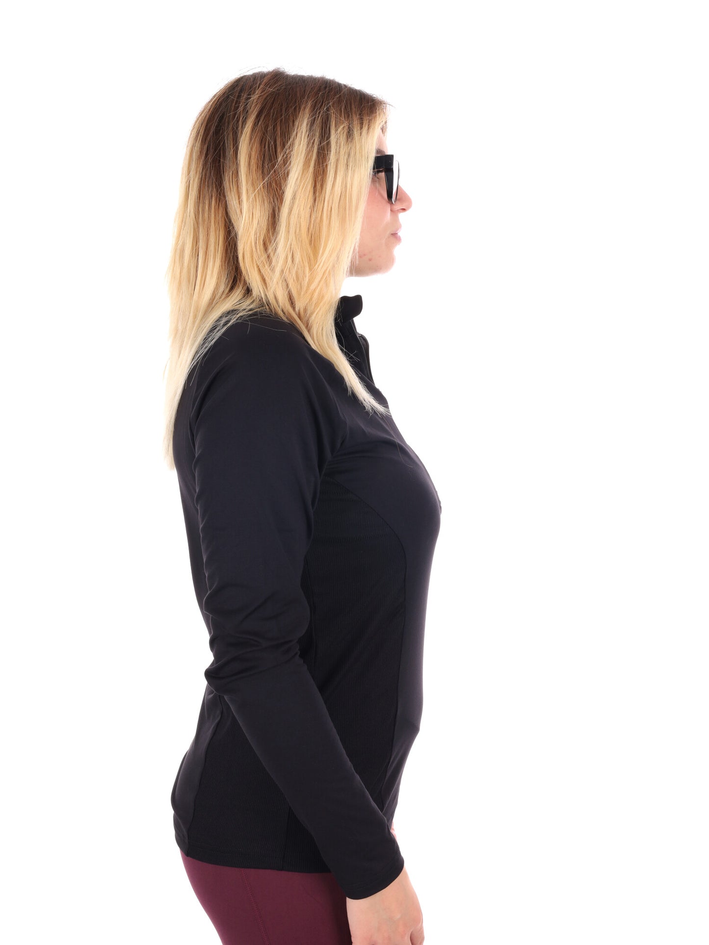 MAGLIA A MANCIHE LUNGHE RUNNING CUSCA ENERGETICS DA DONNA NERO