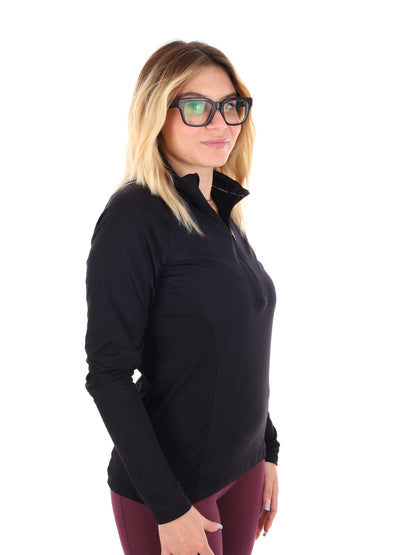 MAGLIA A MANCIHE LUNGHE RUNNING CUSCA ENERGETICS DA DONNA NERO