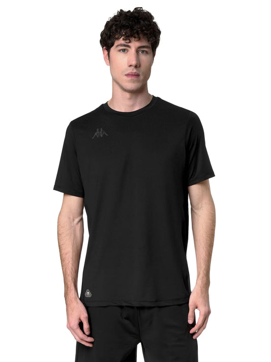 T-shirt Irojo Kappa da uomo nera in jersey elasticizzato