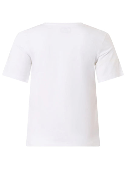 T-SHIRT CON STAMPA KAPPA DONNA BIANCO