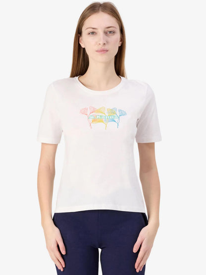 T-SHIRT CON STAMPA KAPPA DONNA BIANCO