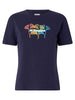 t-shirt-con-stampa-kappa-donna-blu