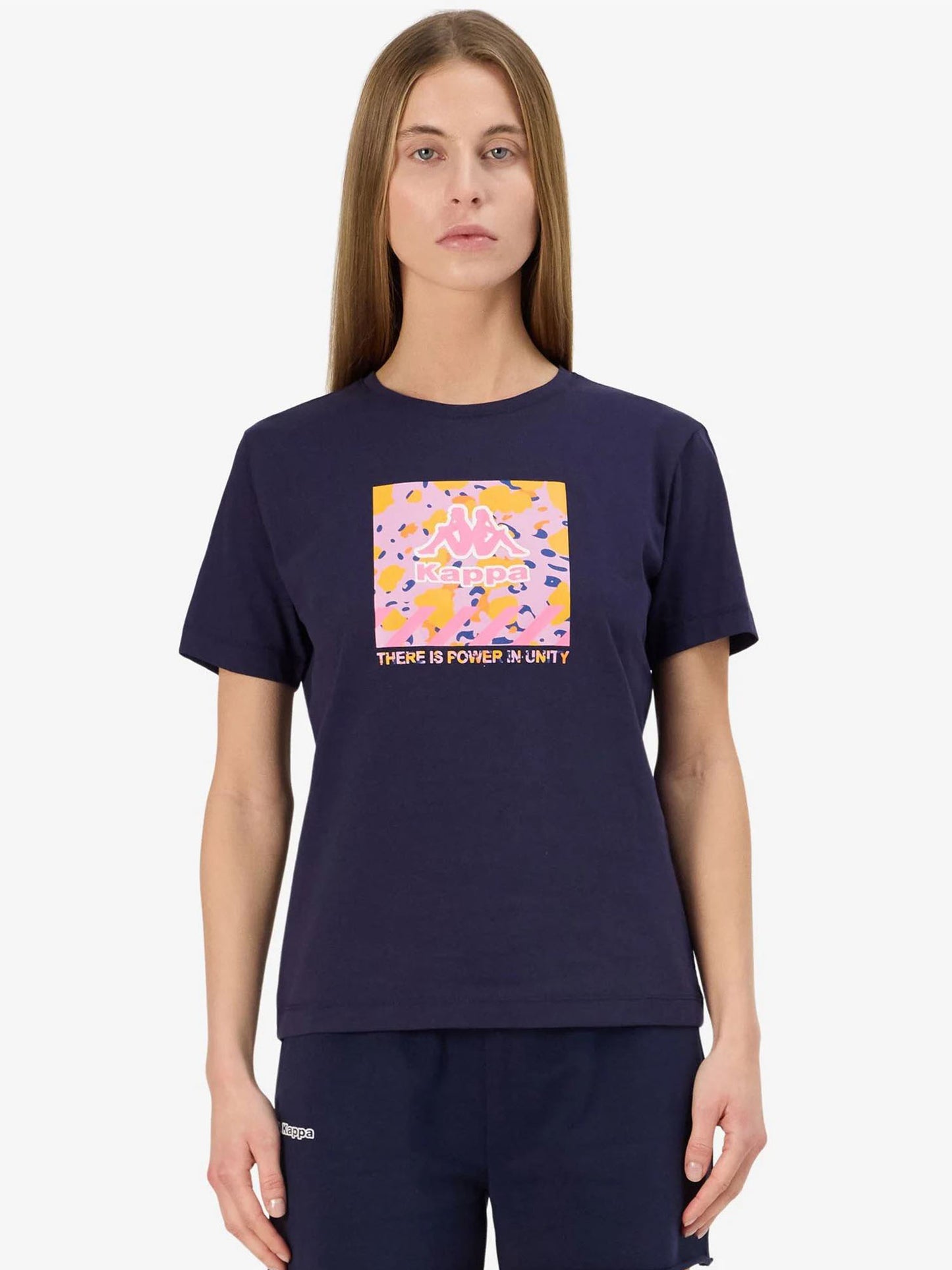 T-SHIRT CON STAMPA KAPPA DONNA BLU