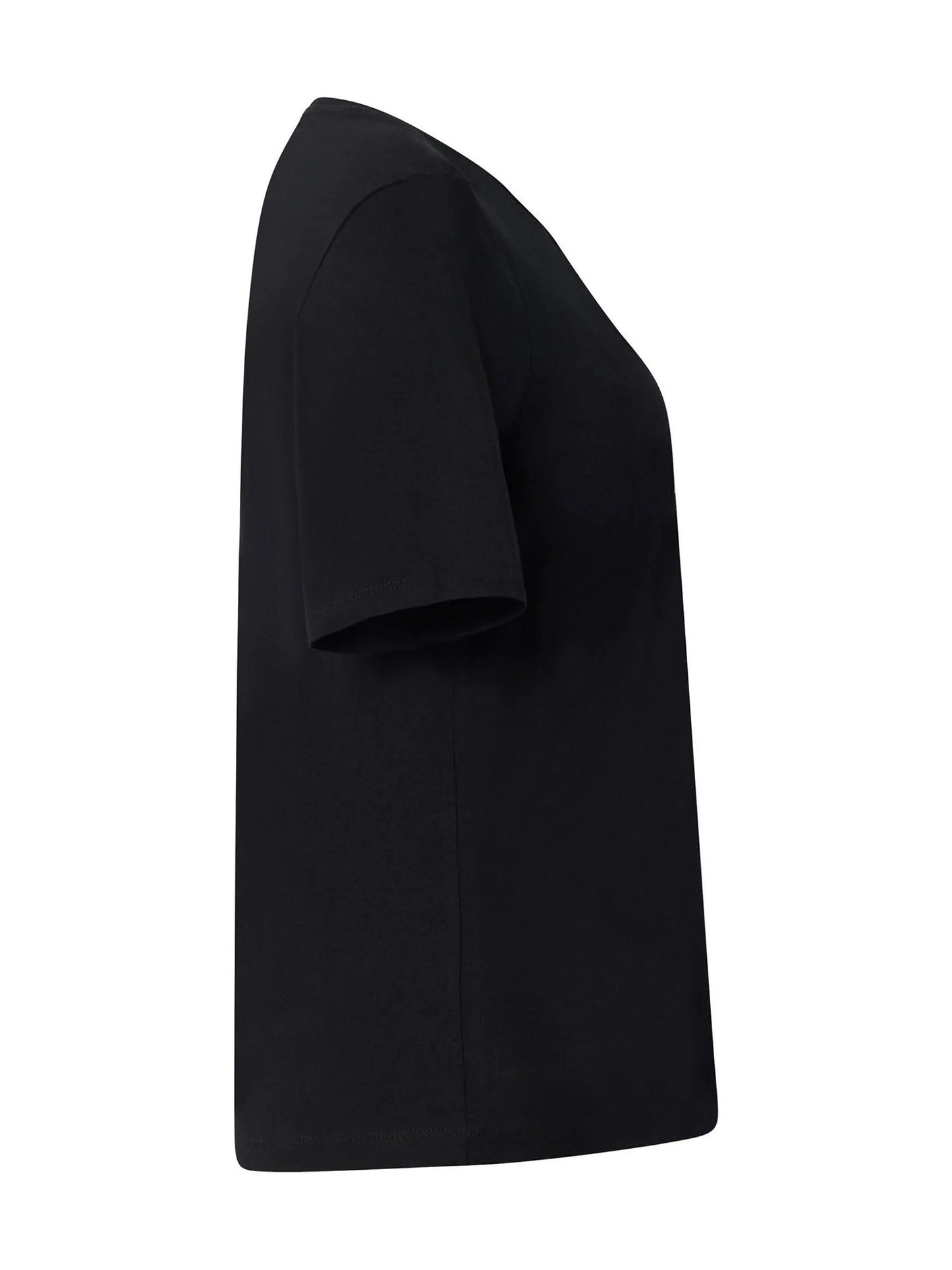 T-SHIRT CON STAMPA LAMINATA KAPPA DONNA NERO