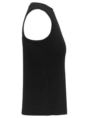 Kappa canotta donna nera in tessuto jersey