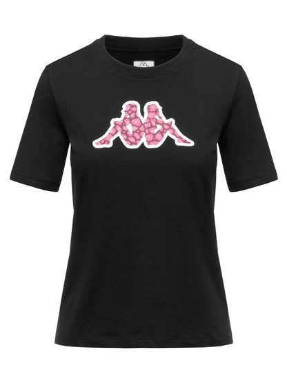Kappa t-shirt mm da donna nero
