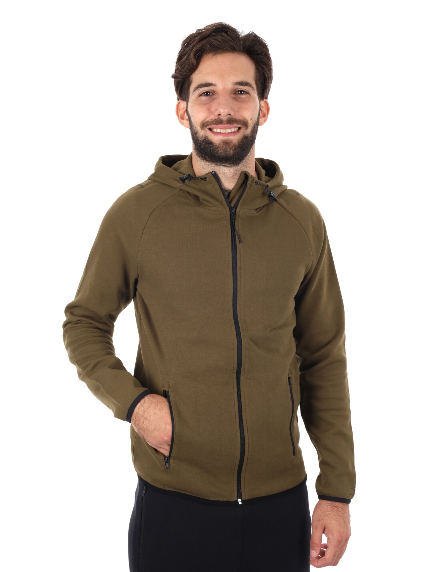 FELPA CON CAPPUCCIO TODDY ENERGETICS UOMO VERDE
