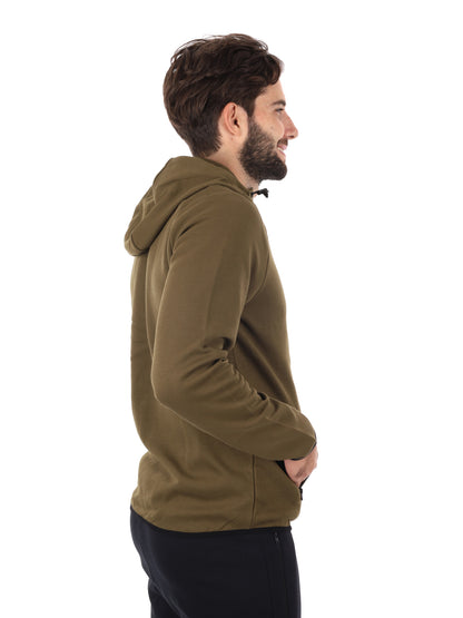 FELPA CON CAPPUCCIO TODDY ENERGETICS UOMO VERDE