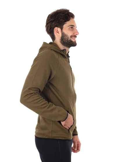 FELPA CON CAPPUCCIO TODDY ENERGETICS UOMO VERDE