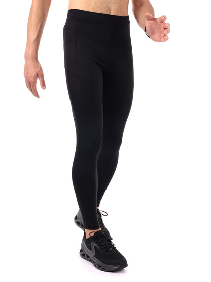LEGGINGS RUNNING PERCY 1/1 ENERGETICS DA UOMO NERO