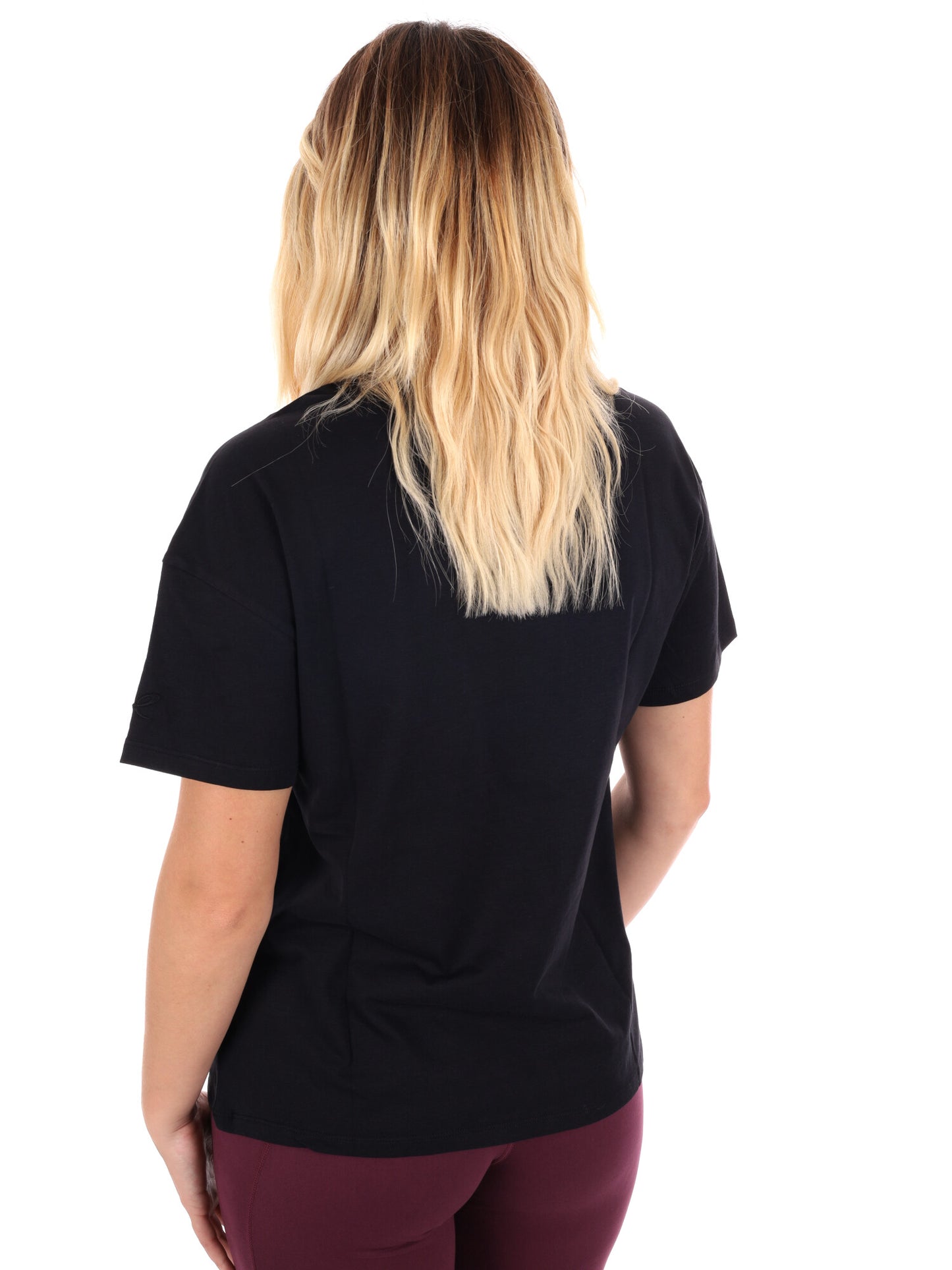 T-shirt Training Energetics da donna nera con girocollo