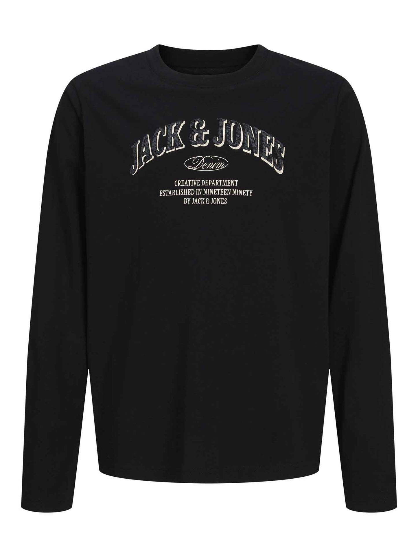 Jack&Jones Jr Denver, t-shirt a maniche lunghe da Bambino nero
