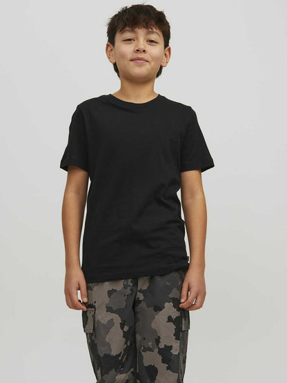 T-SHIRT GIROCOLLO BASIC JACK&JONES DA BAMBINO NERO