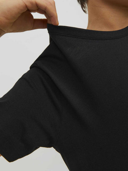 T-SHIRT GIROCOLLO BASIC JACK&JONES DA BAMBINO NERO