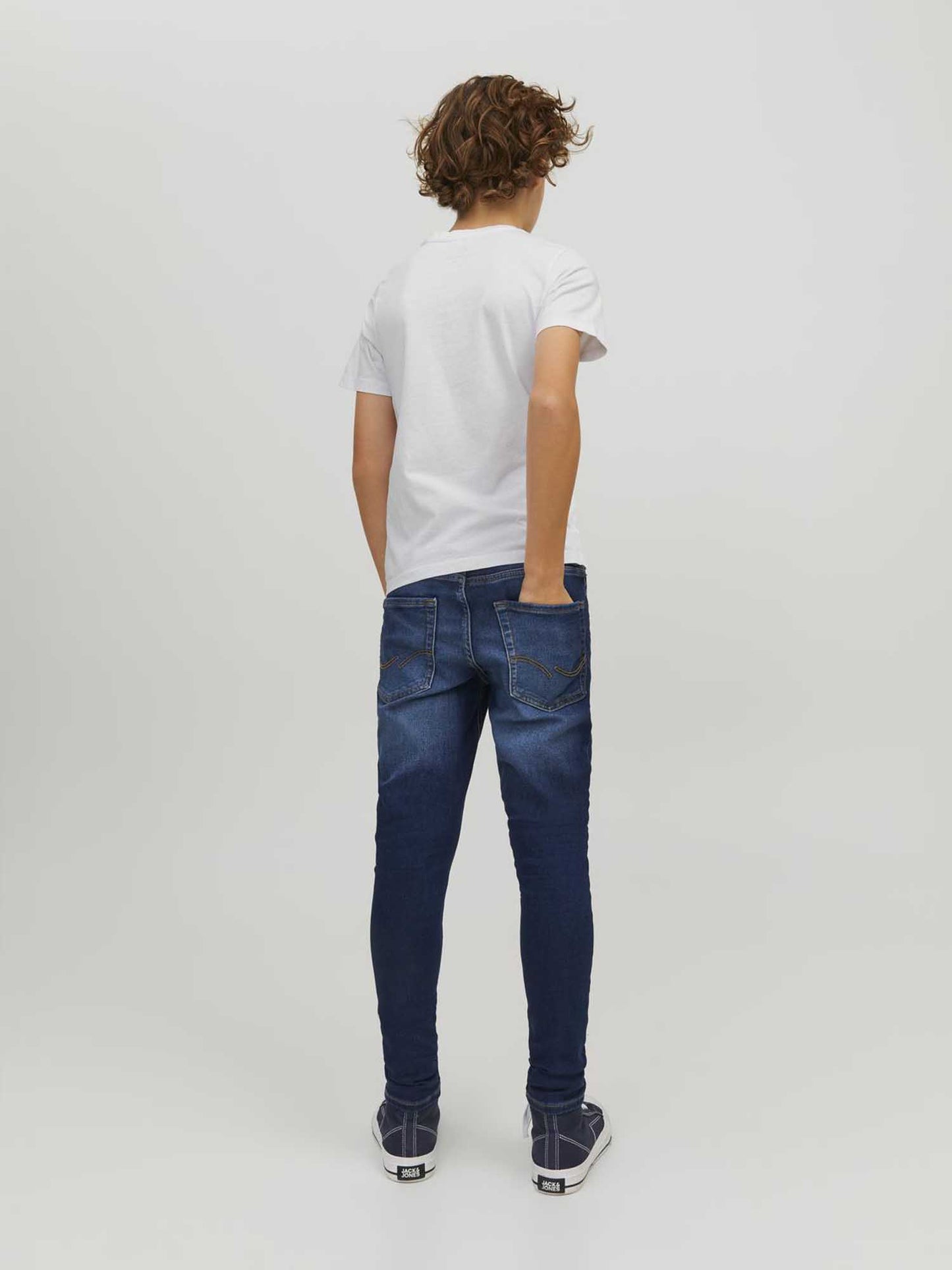 T-SHIRT GIROCOLLO BASIC JACK&JONES DA BAMBINO BIANCO