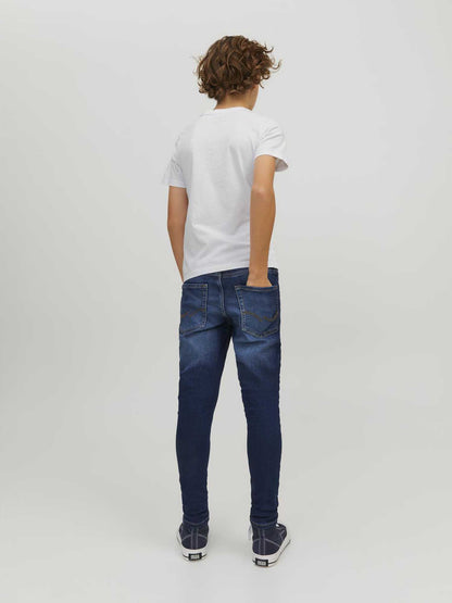 T-SHIRT GIROCOLLO BASIC JACK&JONES DA BAMBINO BIANCO