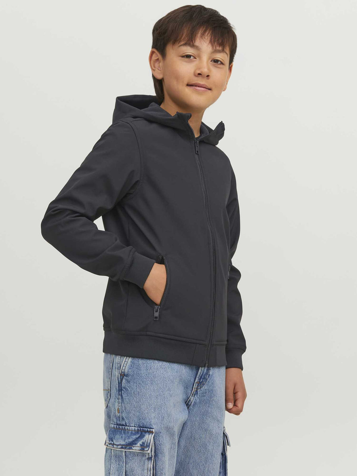 Jack&jones softshell giubbino da bambino/a nero