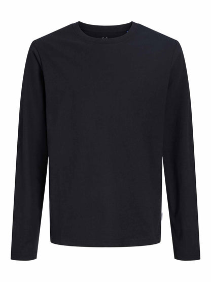 Jack&Jones Jr Organic, t-shirt a maniche lunghe da bambino nera